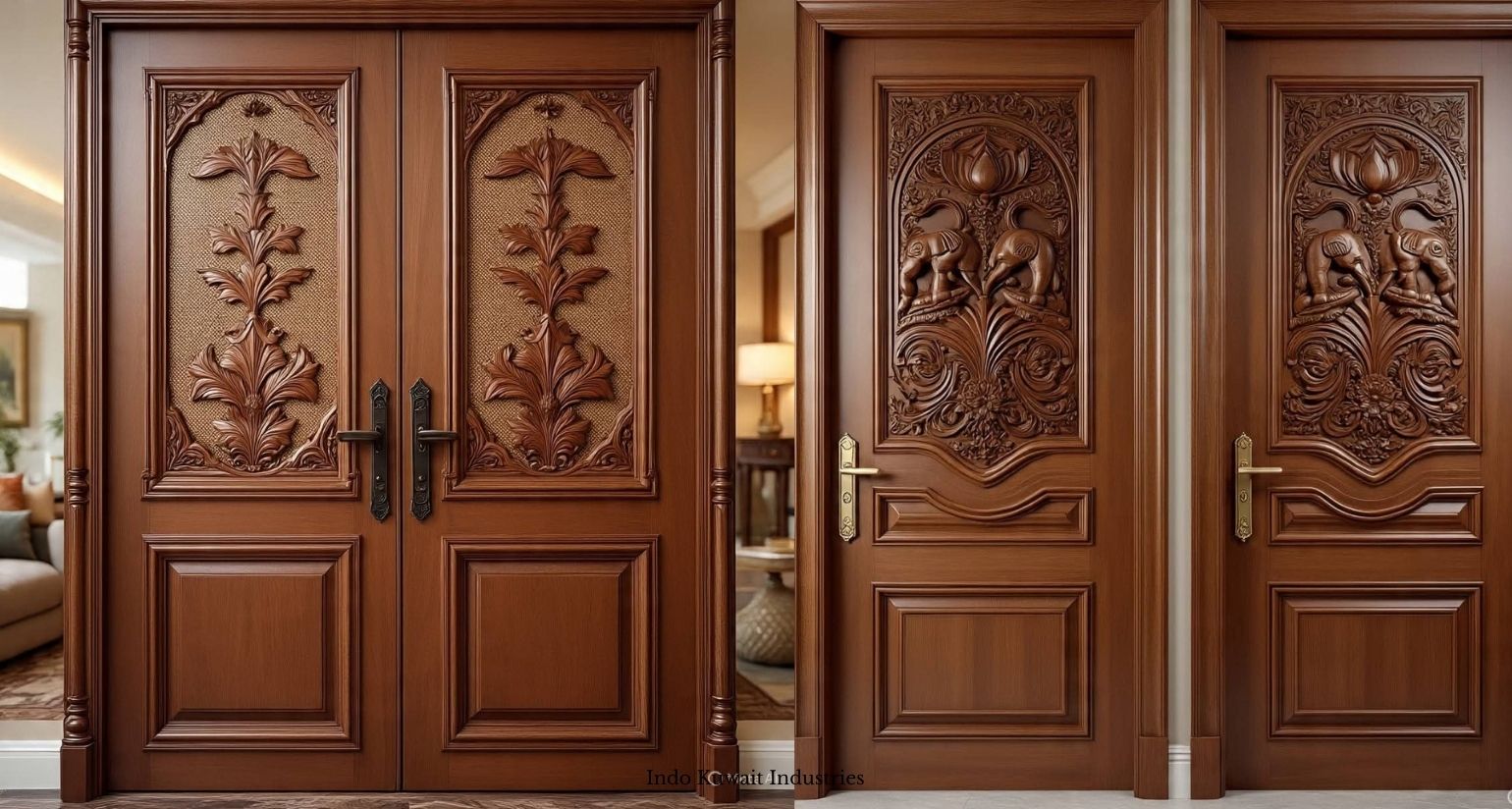 Carved wooden door IKI
